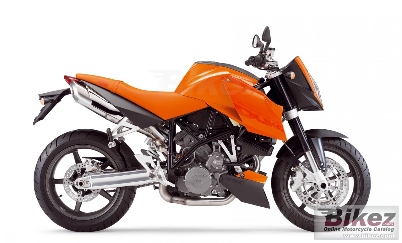 Big KTM 990 superduke orange picture and wallpaper from Bikez.com